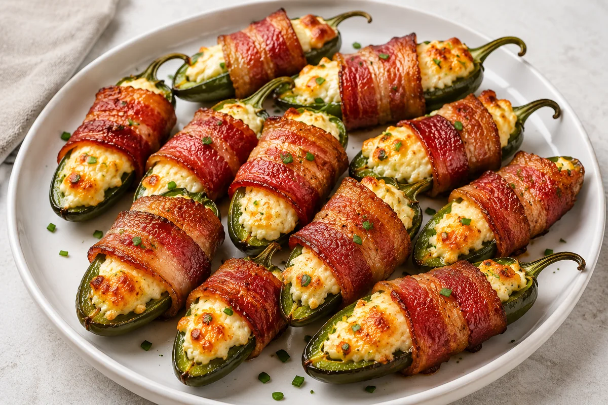 Air Fryer Bacon Wrapped Jalapeño Poppers